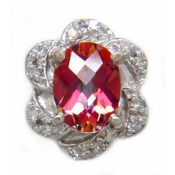 A1615 14K TWILIGHT MYSTIC FIRE & 12 DIAMOND SLIDE 